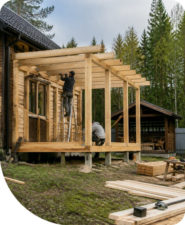 Строительство пристроек и построек на участке в Апатитах